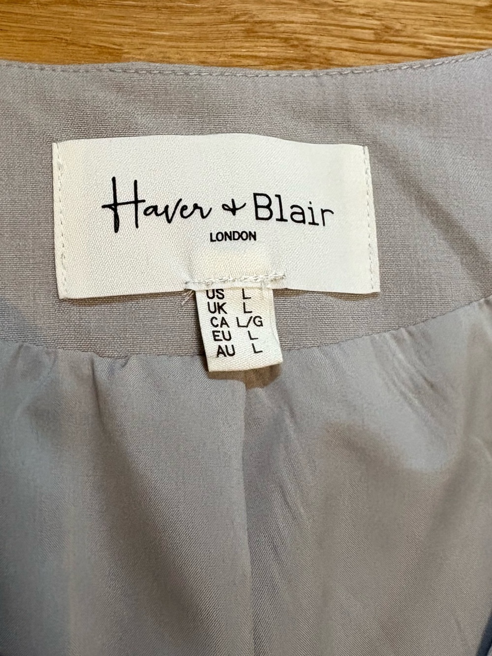 Haver & Blair Women's Sleeveless Tailored Vest in Light Taupe - Picture 5 of 8